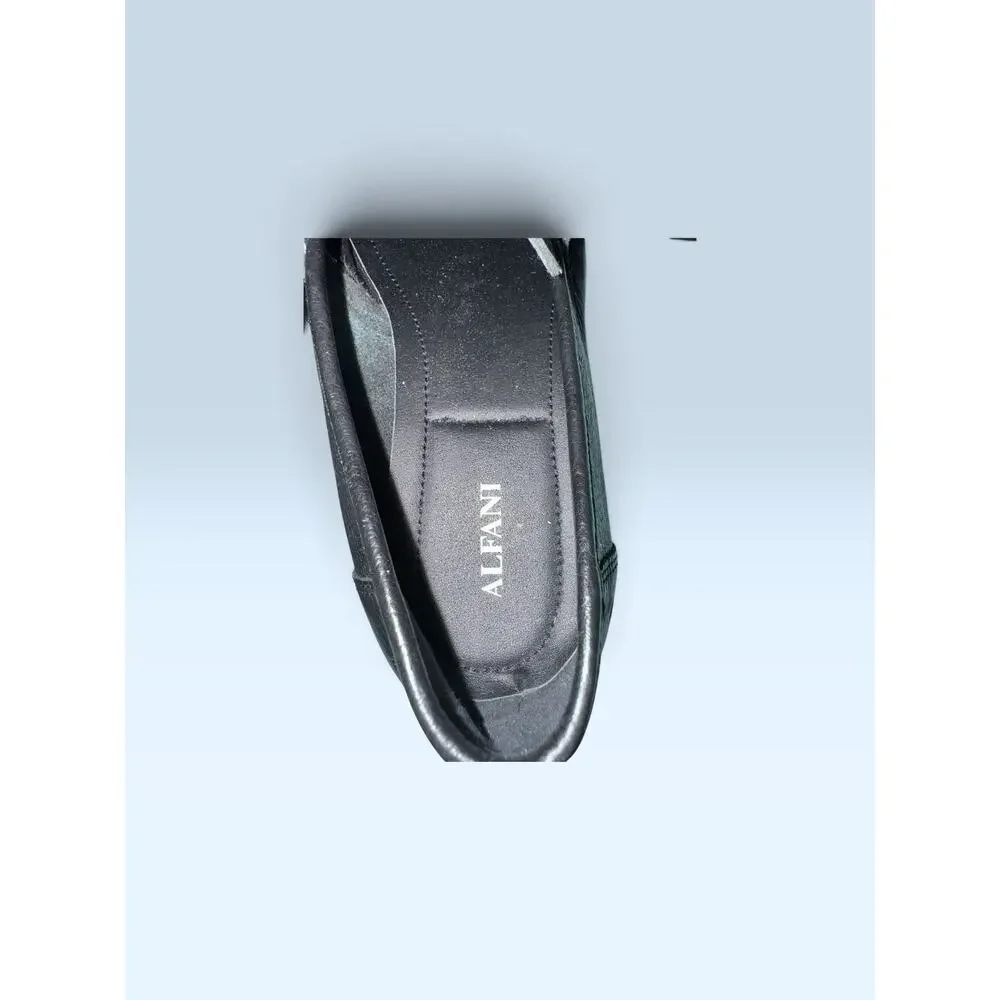Alfani mens dress shoes size 9.5 black leather.